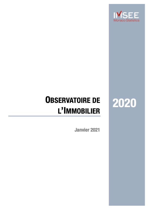 OBSERVATOIRE DE L'IMMOBILIER MONACO 2020 - JANVIER 2021
